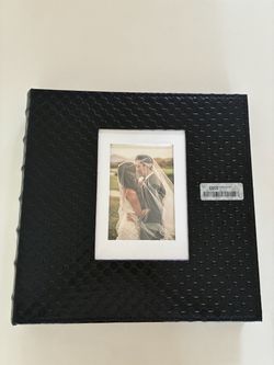 Black Faux Leather Photo Album Unused For Wedding Or Other Occasions For 4” x 6” Photos