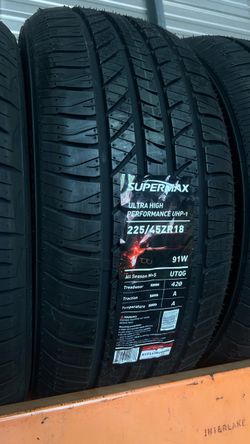 225/45R18 super max $135 each (cash price)