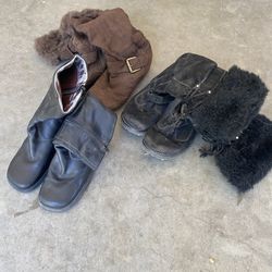 3 Pairs Womens Boots Sz.9