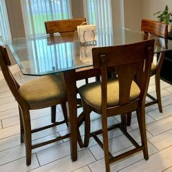Dining Table 4 Chair & Table Set 3pc
