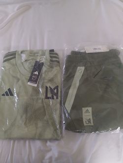 LAFC smoke green Soccer jersey and shorts