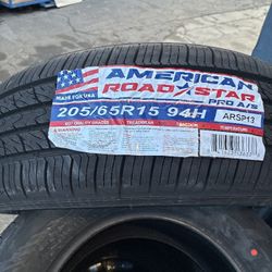 205/65/15 American Roadstar Tires Installed And Balanced 