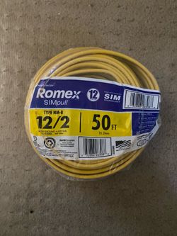 Southwire 50 ft. 12/2 Solid Romex SIMpull CU NM-B W/G Wire