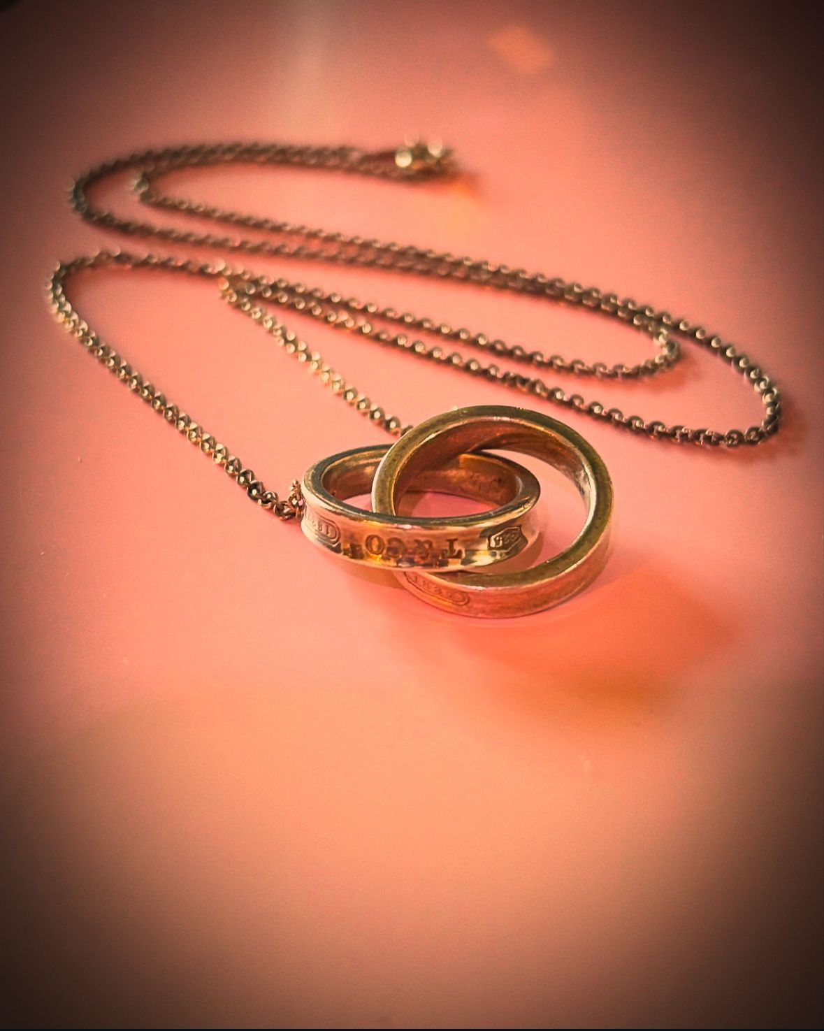 Tiffanies Interlocking Circles Necklace In Sterling Silver 18 Inch 