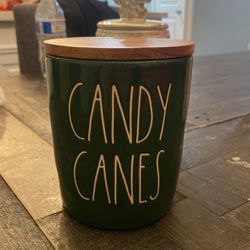 Rae Dunn Canister Candy Canes 