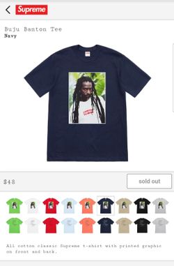 Supreme Buju Banton Tee Med Navy