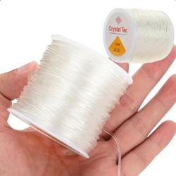 1.0 mm Strong Clear Bead Cord Clear Elastic Stretchy Bracelet String for Jewelry