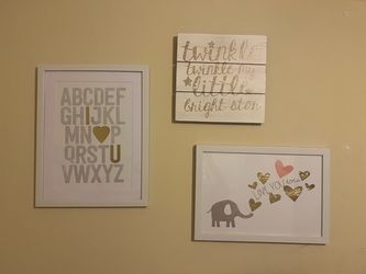 Nursery Wall Decor Set of 3
