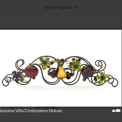 NEW Sonoma Villa Centerpiece Deluxe metal 3 candle holder