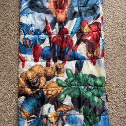 Marvel Heroes Sleeping Bag - Hulk Iron Man Captain America Spiderman Fantastic Four