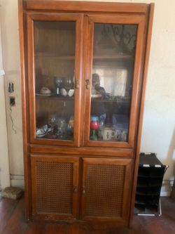 for glassware solid wood cabinets