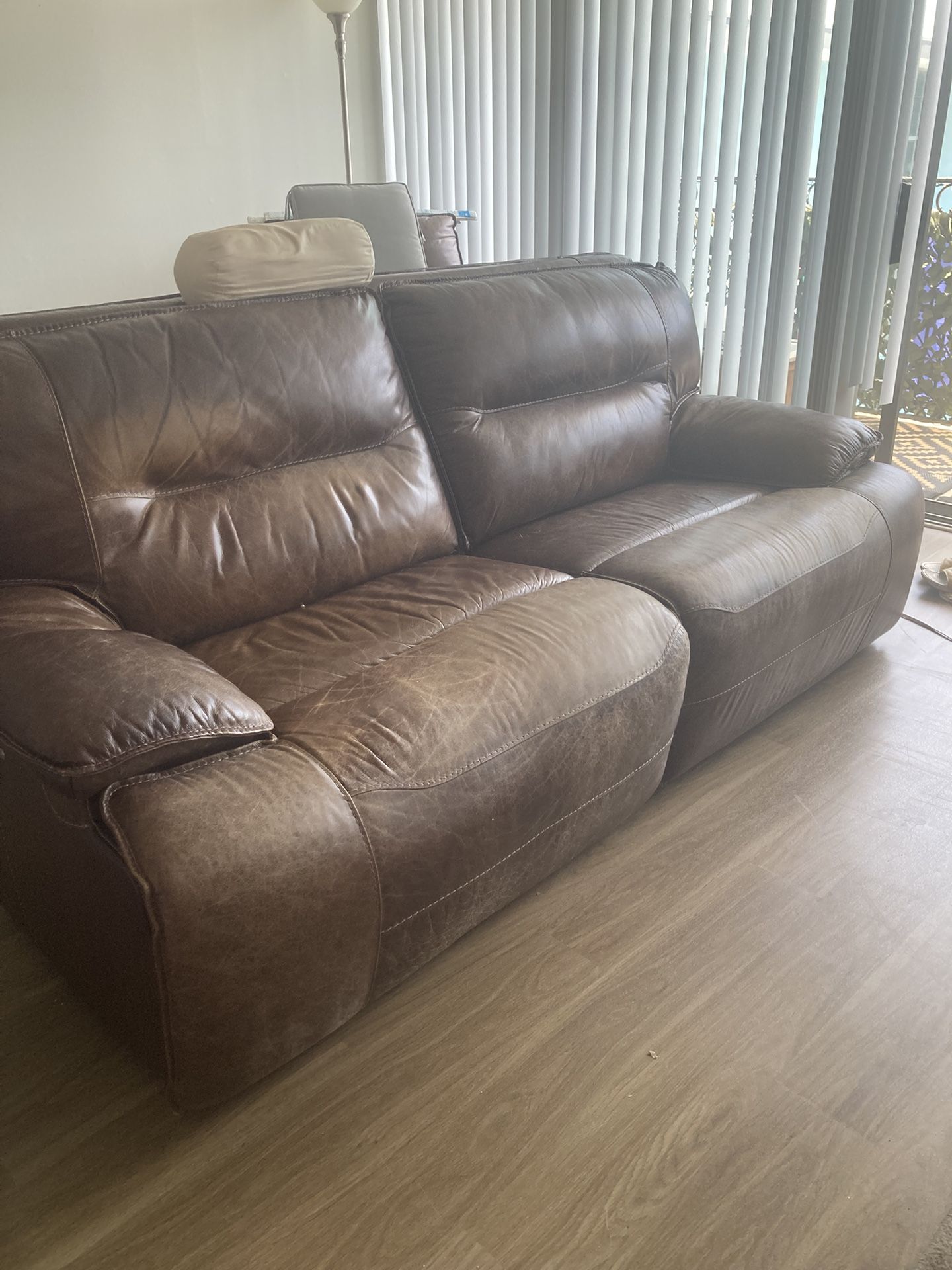 Leather Recliner Sofa