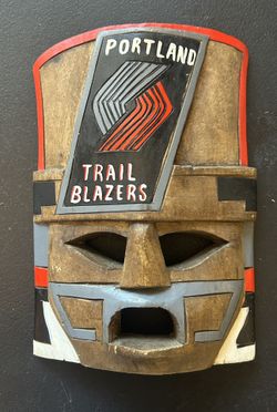 Portland Trail blazers Wooden Mask Art
