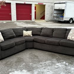 3-piece Curved Sectional- Dark Gray*FREE DELIVERY 🚚 