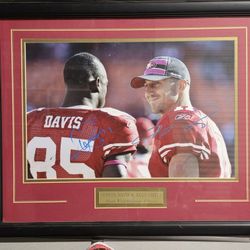 Signed Vernon Davis Alex Smith Framed 49ers Photo Autographed NFL Memorabilia Display Piece
