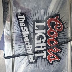 Coors Light Silver Bullet Light Mirror