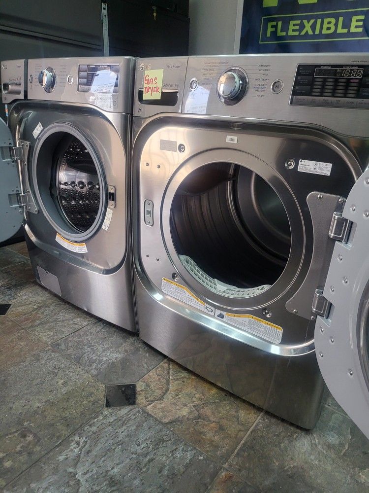 ♨️♨️LG SET STEAM WASHER END ELECTRIC JUMBO STAINLEES STEEL