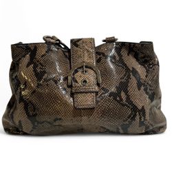 Authentic Coach Zoe Python-Embossed Leather Carryall – Style F17417 (2011-2013)