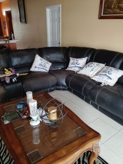 Sectional leather sofa