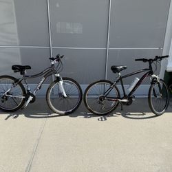 Woman Shimano, 26 “ Men’s Schwinn 26”