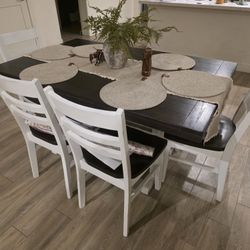 Dining Table W/ Chairs & Bench