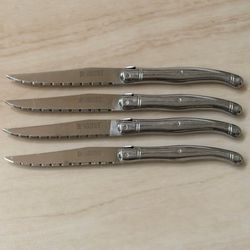 4pc Sabatier Laguiole Steak Knives 9 1/8” Stainless Hollow Handle France