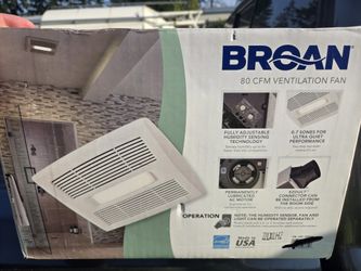 New: Broan CST80SL Bathroom Fan and Light