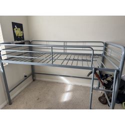 Twin Loft Bed Frame, Twin Mattress 
