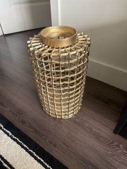 Large gold decorative lantern / candle holder