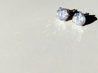 "Daimond-type" stone (man made?) Set in sterling silver...super sparkly💎