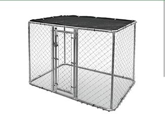 Outdoor Chain Link Dog Kennel with Cover