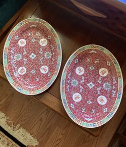 Pair Of Antique Serving Platers