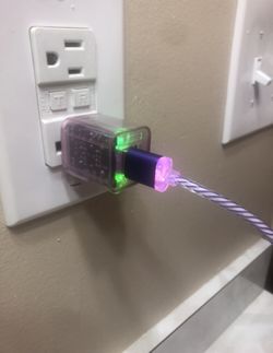 6 1/2-ft. LED Rainbow Color-Changing Charging Cord for iPhone 5 6 7 8 x