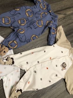 Size 3 Months Baby Boy Footed Sleeper Onesie 