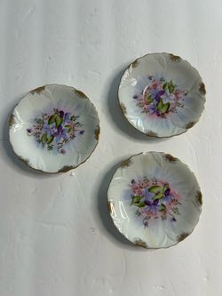 antique floral  porcelain dishes