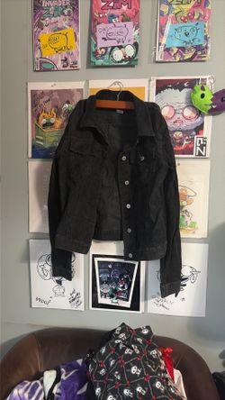 size small gap black denim jacket
