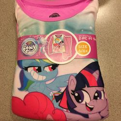 NWT Little Pony Fleece 2pcs Pjs Set Size 7/8 10/12