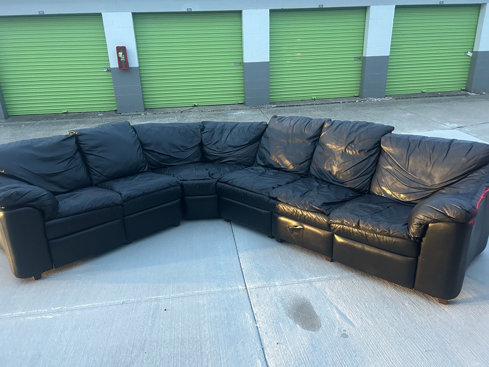 Large Leather Sectional