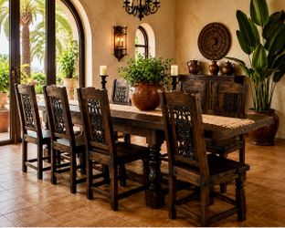8 Solid Wood Dining Chairs