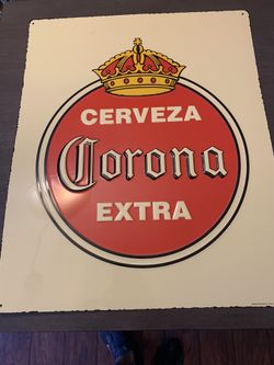 Metal Corona Sign 21x26