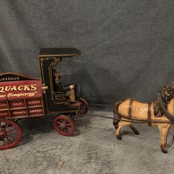 Dr. Quacks  Vintage Cart Pulled By Horse
