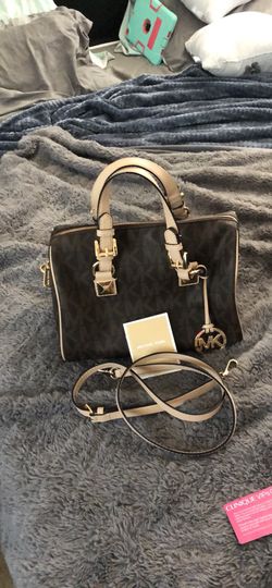Michael Kors, Greyson Mid, brown satchel