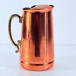 Copper Pitcher with Brass Handle