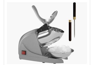 OKF Ice Shaver Prevent Splash Snow Cone Machine, Electric 3 Blades Shaved Ice Machine, 380W Ice Shaver Machine, 286lbs/hr Ice Crushers for Home Use, I