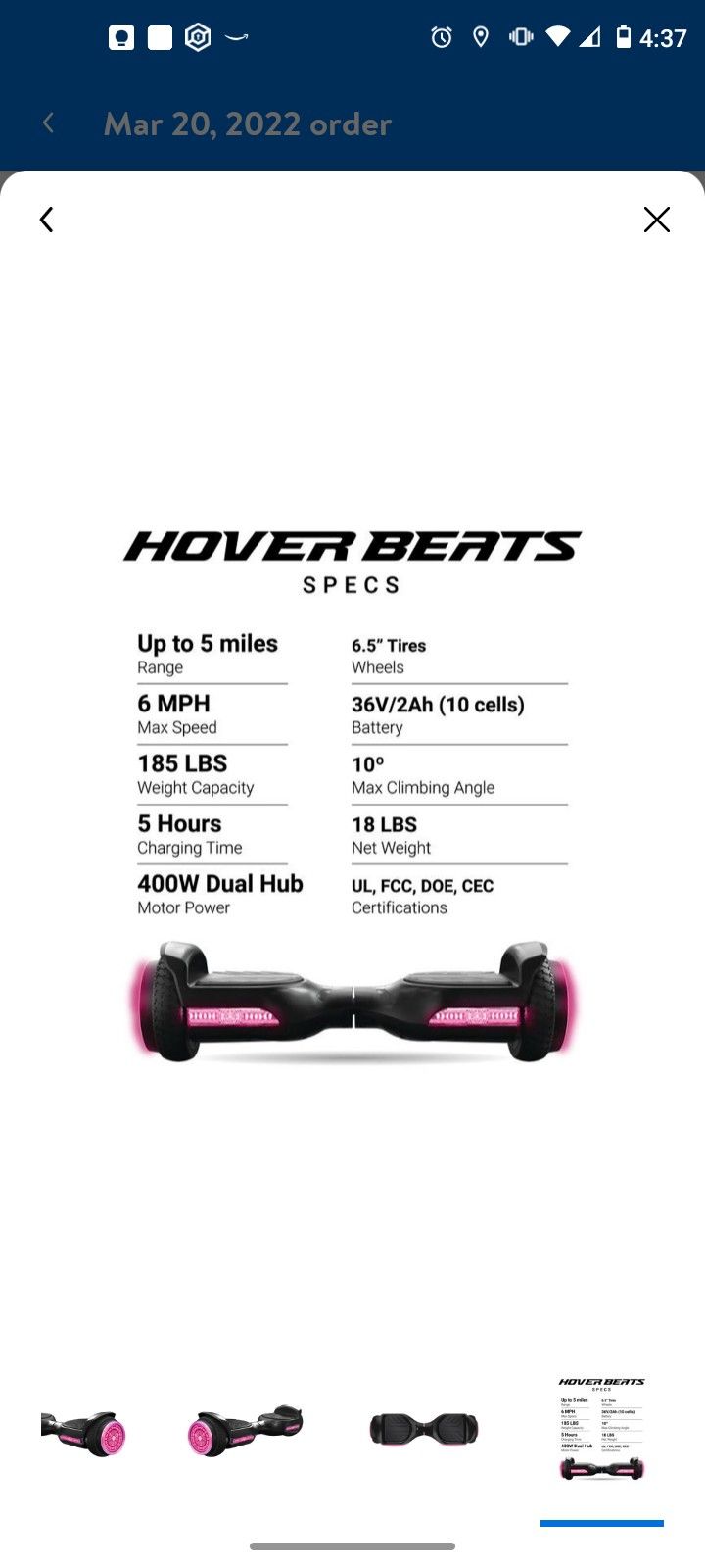 Hoverboard Voyager Pink BRAND NEW