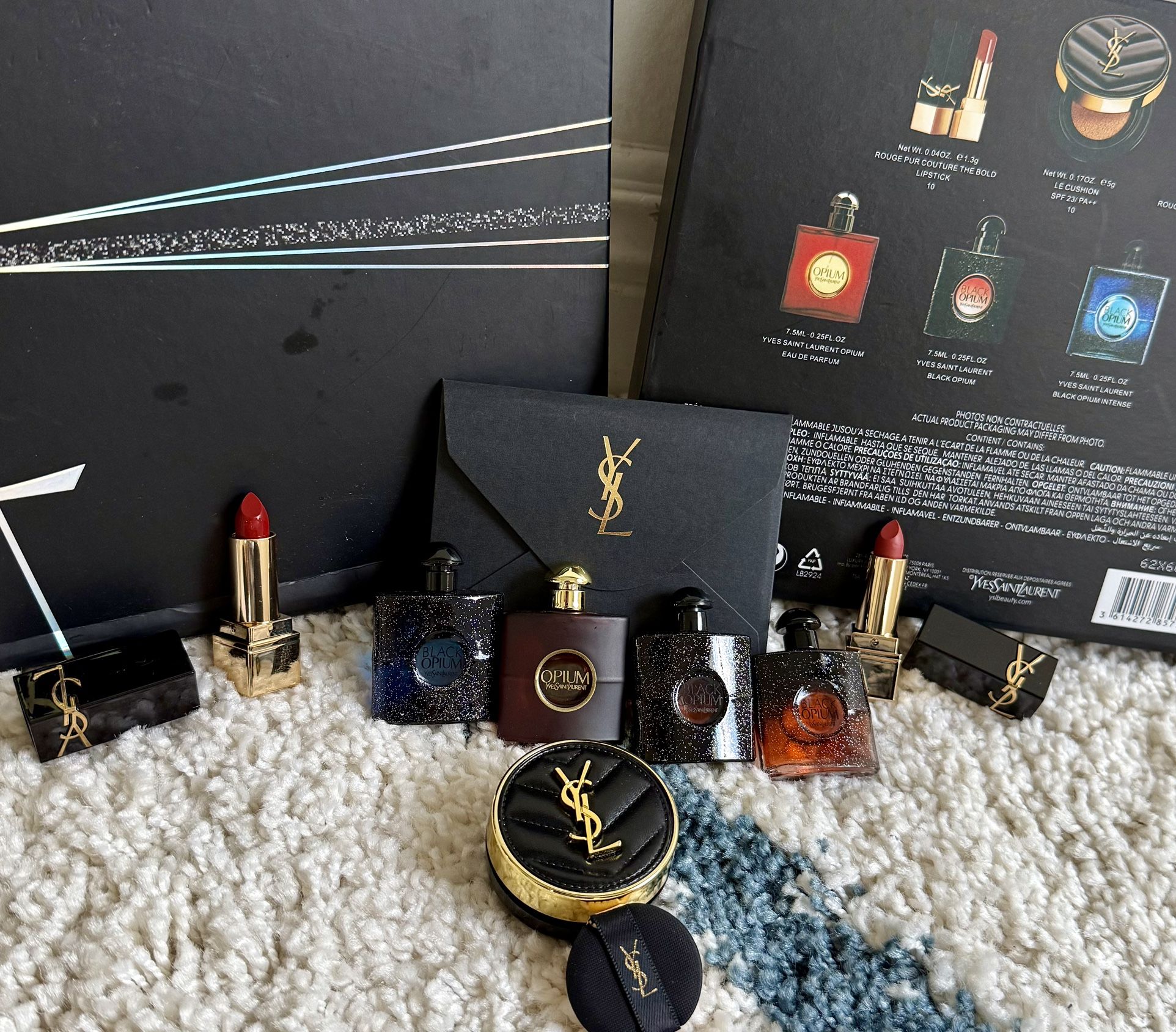 Ysl Black Opium Women Perfume Makeup Gift Set Regalos Mujer Valentine, Retail $260