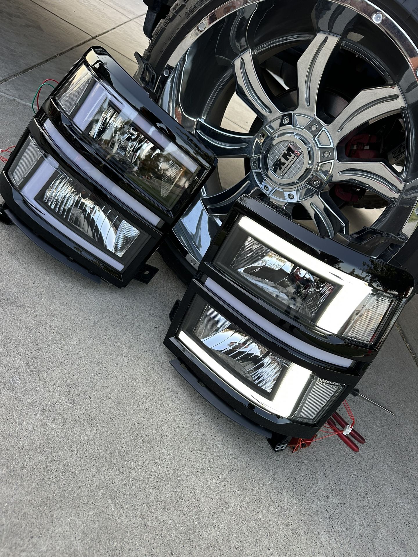 New Chevy Silverado LED DRL Headlights 14-15