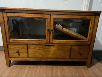 Real wood entertainment center/storage!