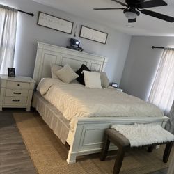 Cal King Bed Frame And Two Night Stands 