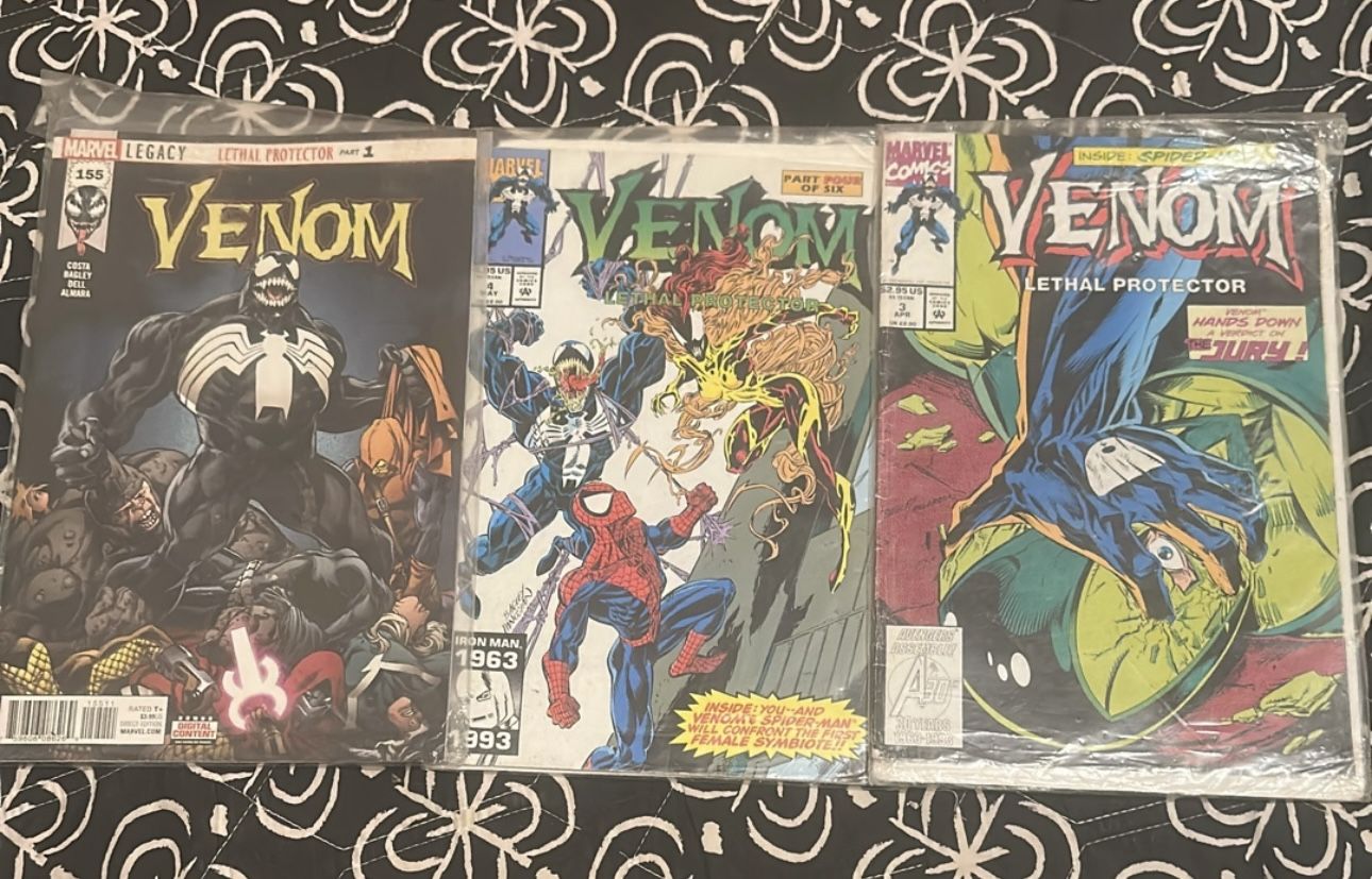 Marvel Comics Venom Lethal Protector Part One,part 4 ,and Part 3